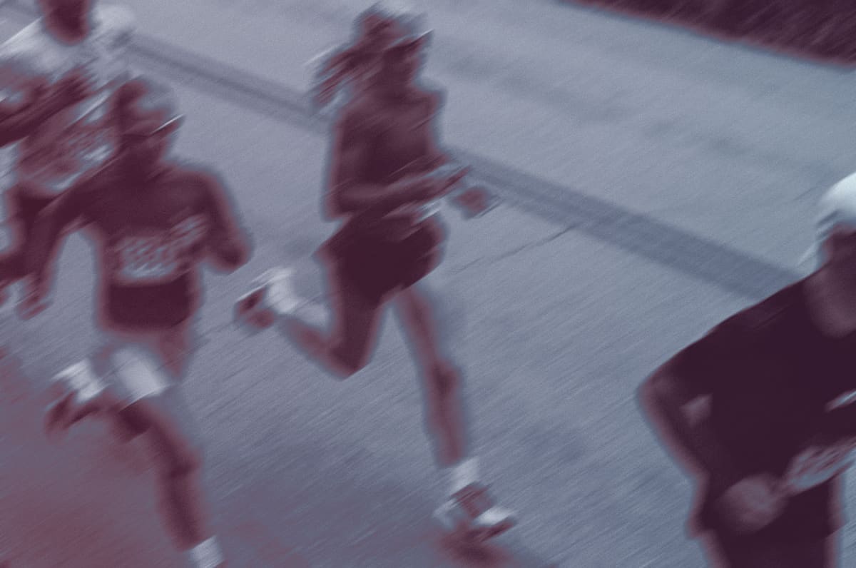Runner mid-stride